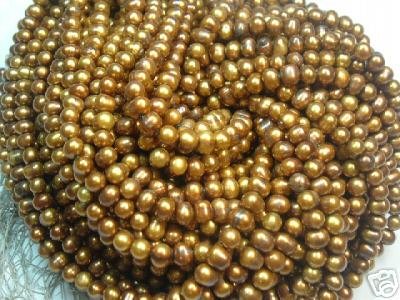 10 strand 6-7 mm brown freshwater pearl