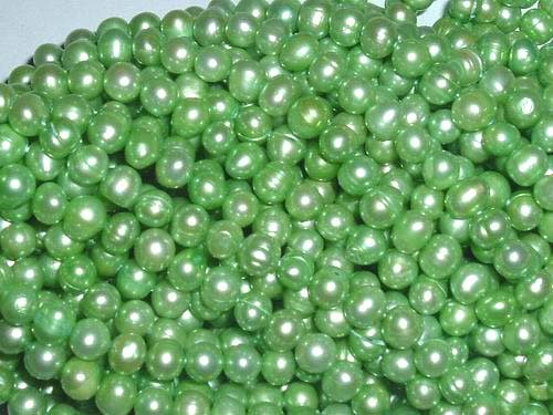 10 strand 6-7 mm peak green freshwater pearl string