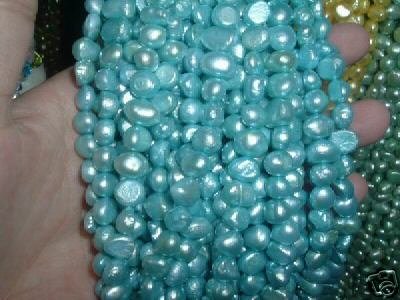 10 strand 7-8 mm nugget freshwater pearl loose string