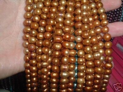 A++ 10 strand 6-7 mm potato freshwater pearl-champagne