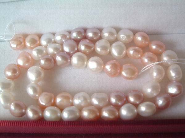 A++ 10 strands 7-8 mm nature nugget freshwater pearl