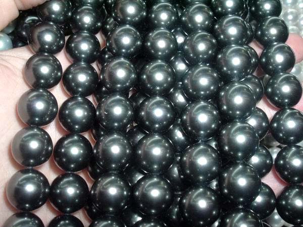 A++ 5 strand 12 mm BLACK south seashell pearl