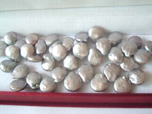 AA+ 2 strands drip silver gray freshwater pearl