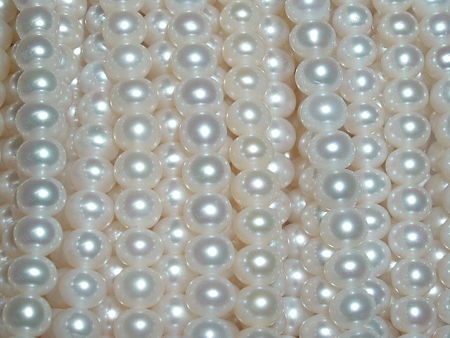 AAA 5 strand 6-7 mm\WHITE freshwater pearl string