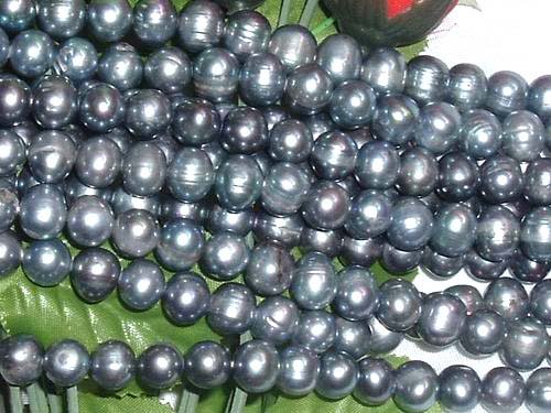 wholesale 10 strand 9-10 mm black freshwater pearl
