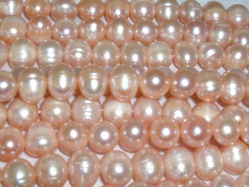 wholesale 10 strand 9-10 mm pink freshwater pearl