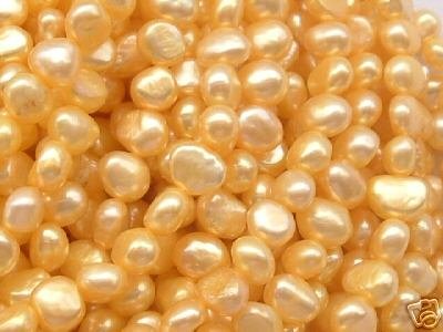 wholesale 10 strand 6-7 mm nuggets shape fw pearl-golden