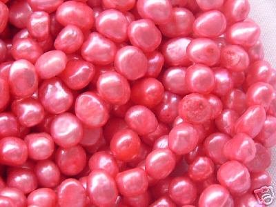 wholesale 10 strand 6-7 mm nuggets shape fw pearl-red