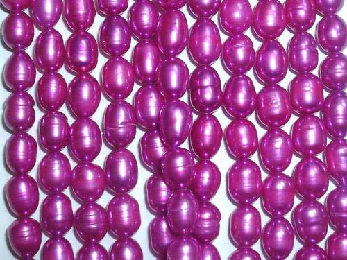 wholesale 10 strand 7-8 mm rice freshwater pearl string