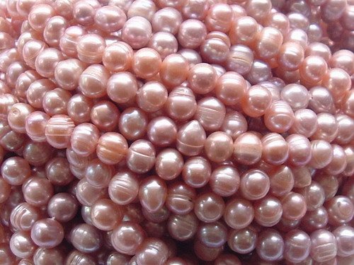 wholesale 20 strand 8-9 mm purple freshwater pearl