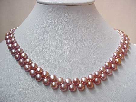 15.5'' PURPLE FW PEARL NECKLACE S925