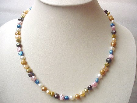 19'' 7-COL BAROQUE FW PEARL NECKLACE