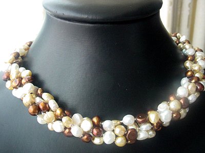 2-STR FW pearl 6-7mm necklace 36''