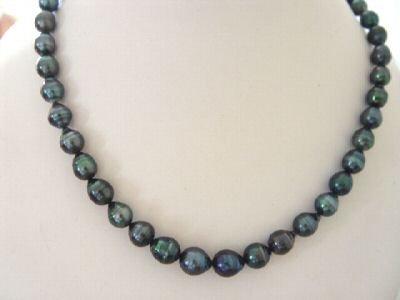 22'' STUNNING PEACOCK TAHITIAN PEARL NECKLACE
