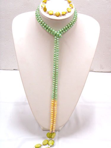 Elegant FW pearl necklace bracelet