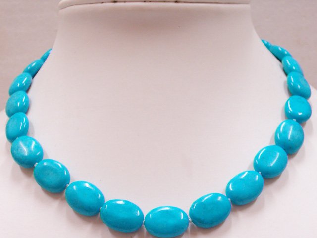Natural Oval Turquoise Necklace AAA+