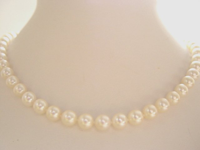 AAA RARE & HUGE 8 MM CHAMPAGNE AKOYA PEARL NECKLACE