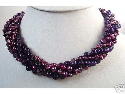 38'' MAUVE FW PEARL AMETHYST NECKLACE
