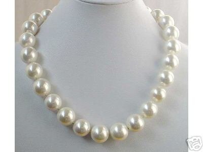 BIG! 16MM WHITE SEASHELL PEARL NECKLACE