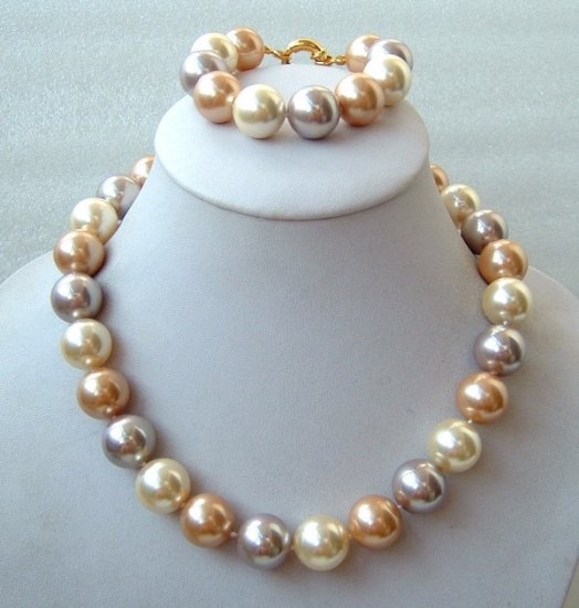 12mm south sea shell pearls necklace set