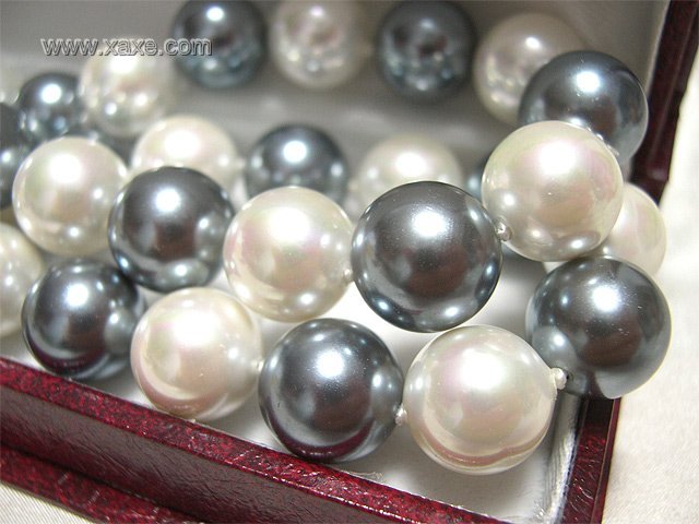 32"" 12mm south sea shell pearl necklace
