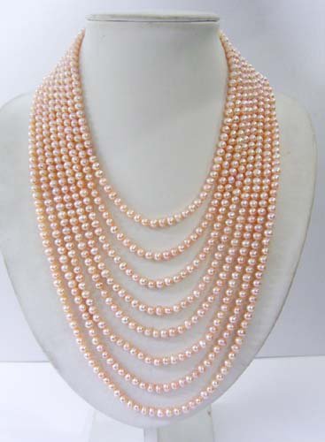 8 strand Pink freshwater pearl necklace