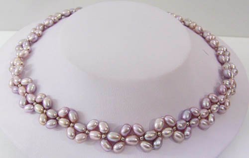 17'' lavender color freshwater pearl necklace
