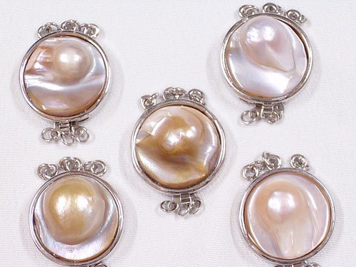 5 pcs silver gild 18kgp mabe clasp