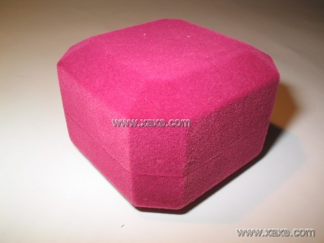 peach velvet jewelry box