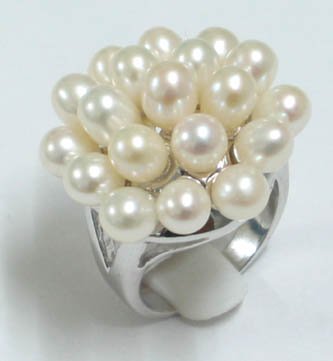 Multi-pcs white pearl ring #7.5