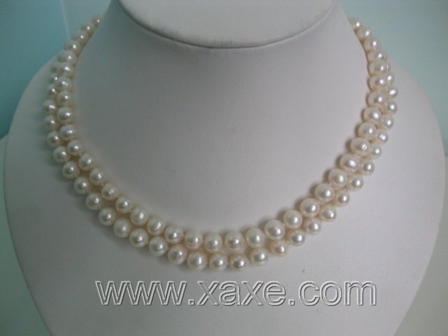 2-row white freshwater pearl