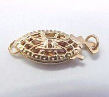 14k solid gold fish-hook clasp