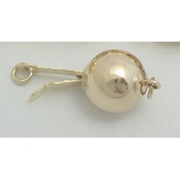 14k solid gold ball clasp - 10mm