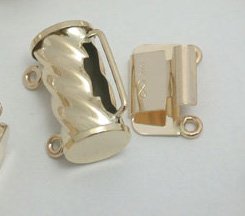14k solid gold clasp for 2 strands