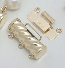 14k solid gold clasp for 3 strands