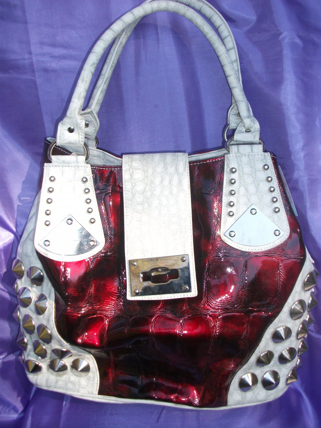 Studded Red handbag