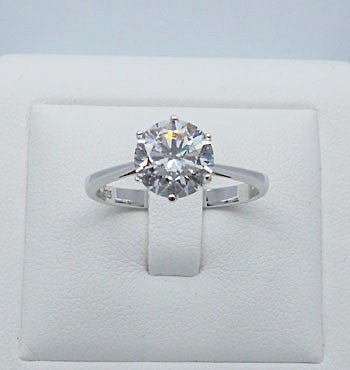 AAA 5ct Cubic Zironia ring sterling silver