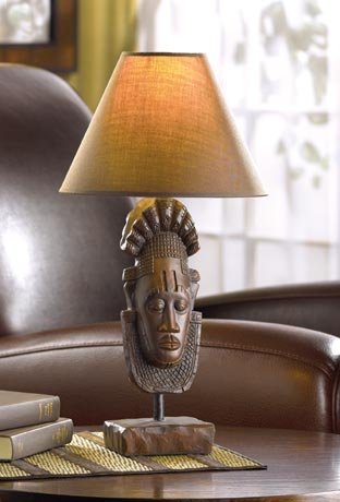 Tribal Mask Lamp of Africa