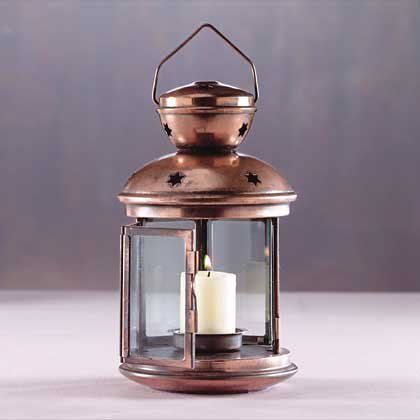 STAR PATTERN METAL LANTERN