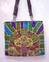 Embroidered Peacock Shoulder Bag