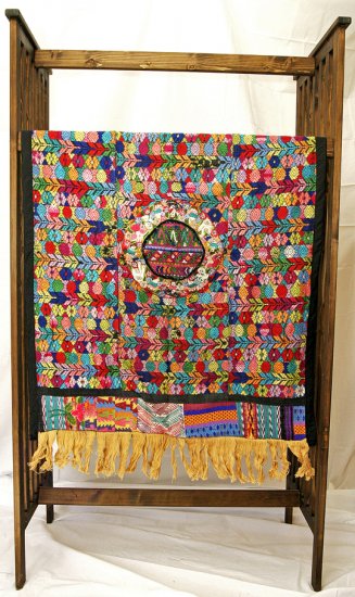 Guatemalan Embroidered Mixed Huipile Tapestry