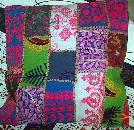 Kuchi Patchwork Throw Pillow Cover