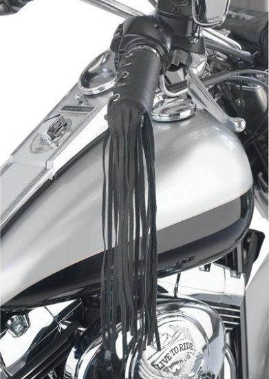 Leather Black Motorcycle Grip Covers