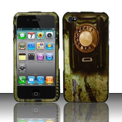 Hard Rubber Feel Design Case for Apple iPhone 4/4S - Telephone