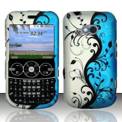 Hard Rubber Feel Design Case for LG 900g (StraightTalk) - Blue Vines