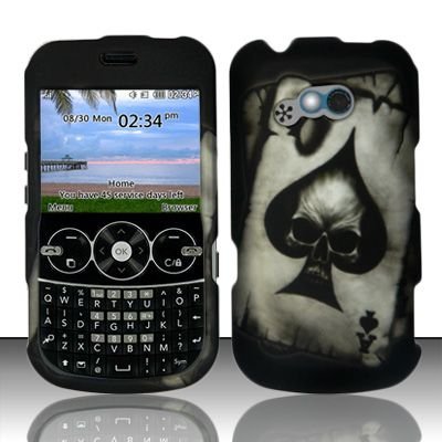 Hard Rubber Feel Design Case for LG 900g (StraightTalk) - Spade Skull