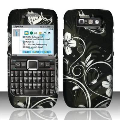 Hard Rubber Feel Design Case for Nokia E71 - Midnight Garden