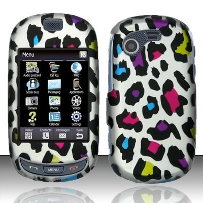 Hard Rubber Feel Design Case for Samsung Gravity Touch - Colorful Leopard