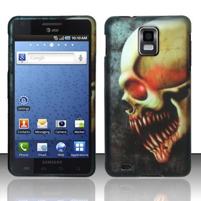 Hard Rubber Feel Design Case for Samsung Infuse 4G - Barbaric Skull