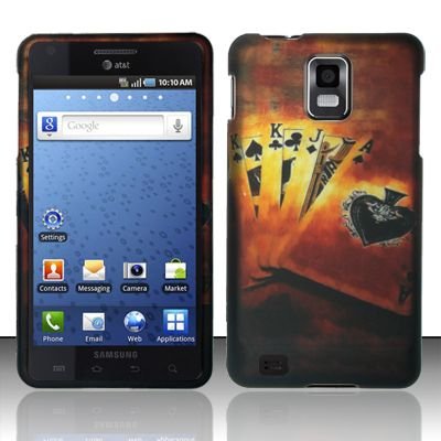 Hard Rubber Feel Design Case for Samsung Infuse 4G - Royal Cards
